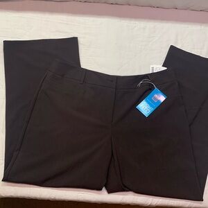 NWT Fashion Bug Marissa Fit Mid-Rise Straight Leg Dress Pants Brown 10P